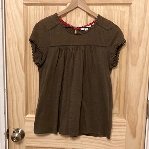 Boden Green Short Sleeve Blouse
